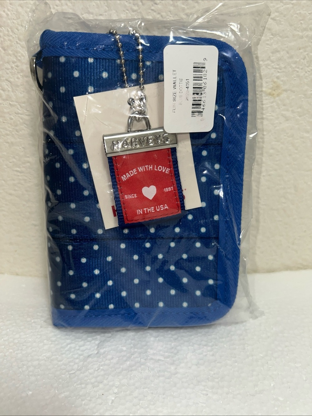 Harveys Blue Polka Dot Dottie fun size wallet